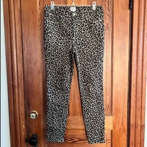 J. Crew sz 29 Leopard Print 10’ High Rise Toothpick Skinny Jeans MSRP $128